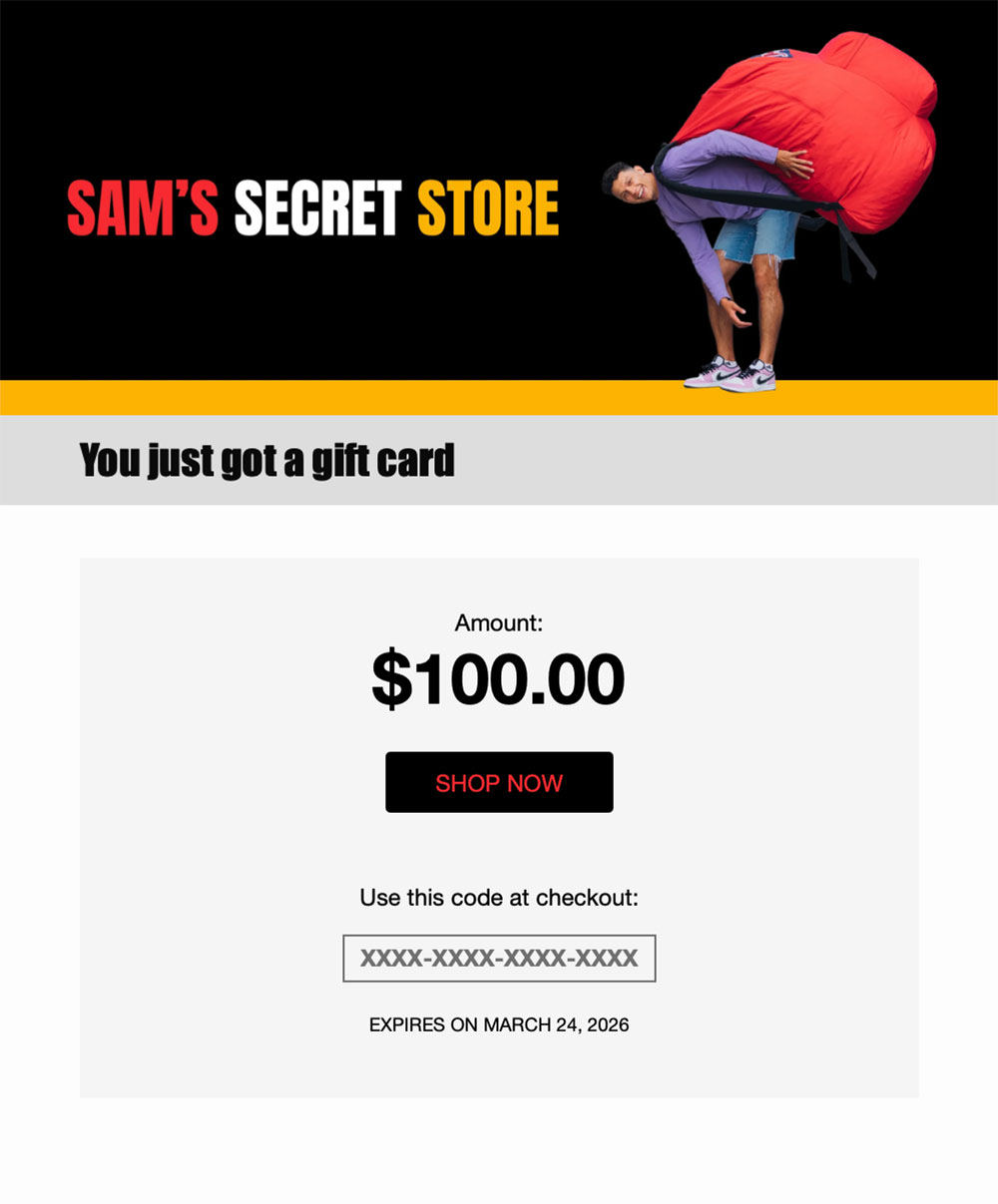 Sam Demma Gift Card