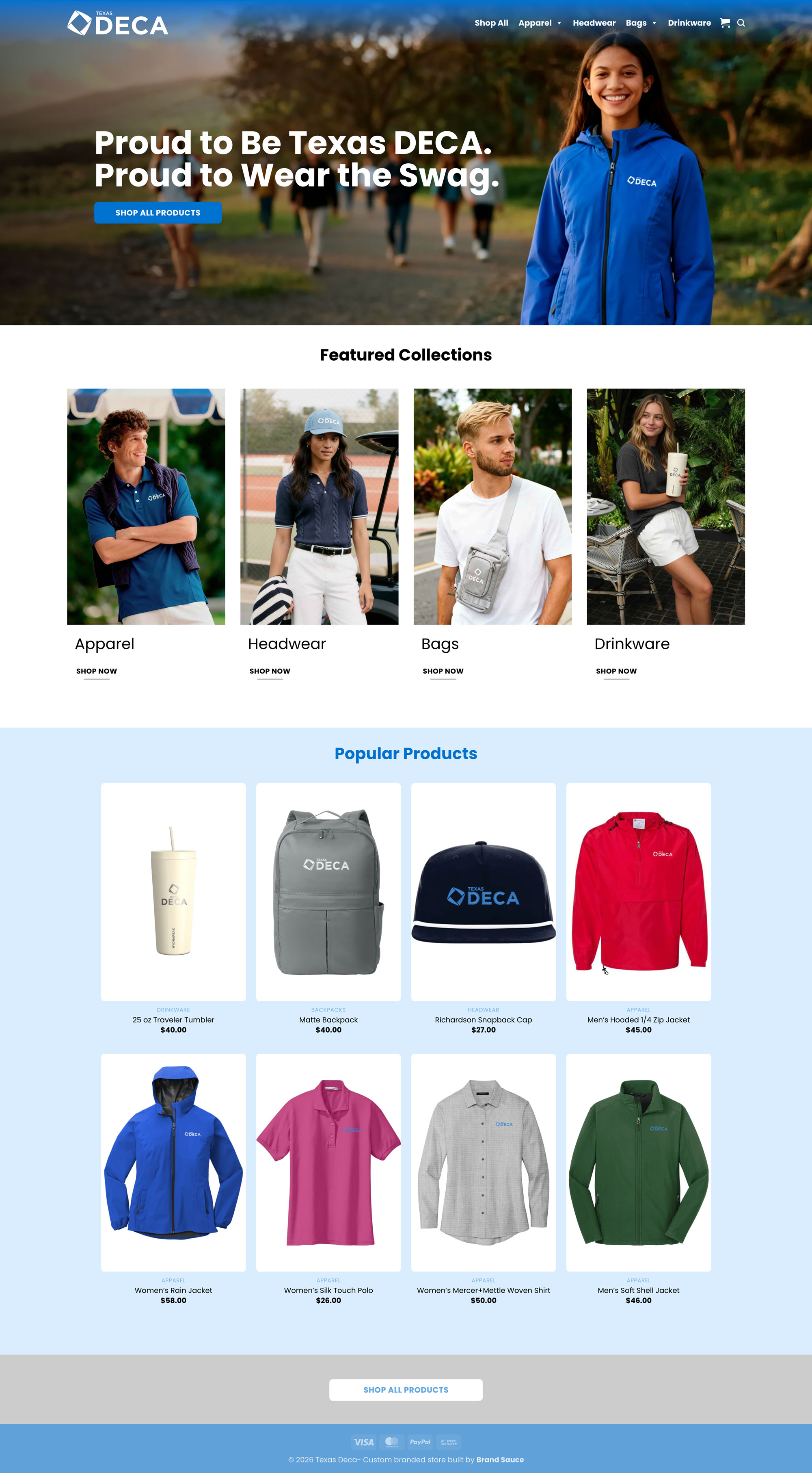 Texas DECA company store preview