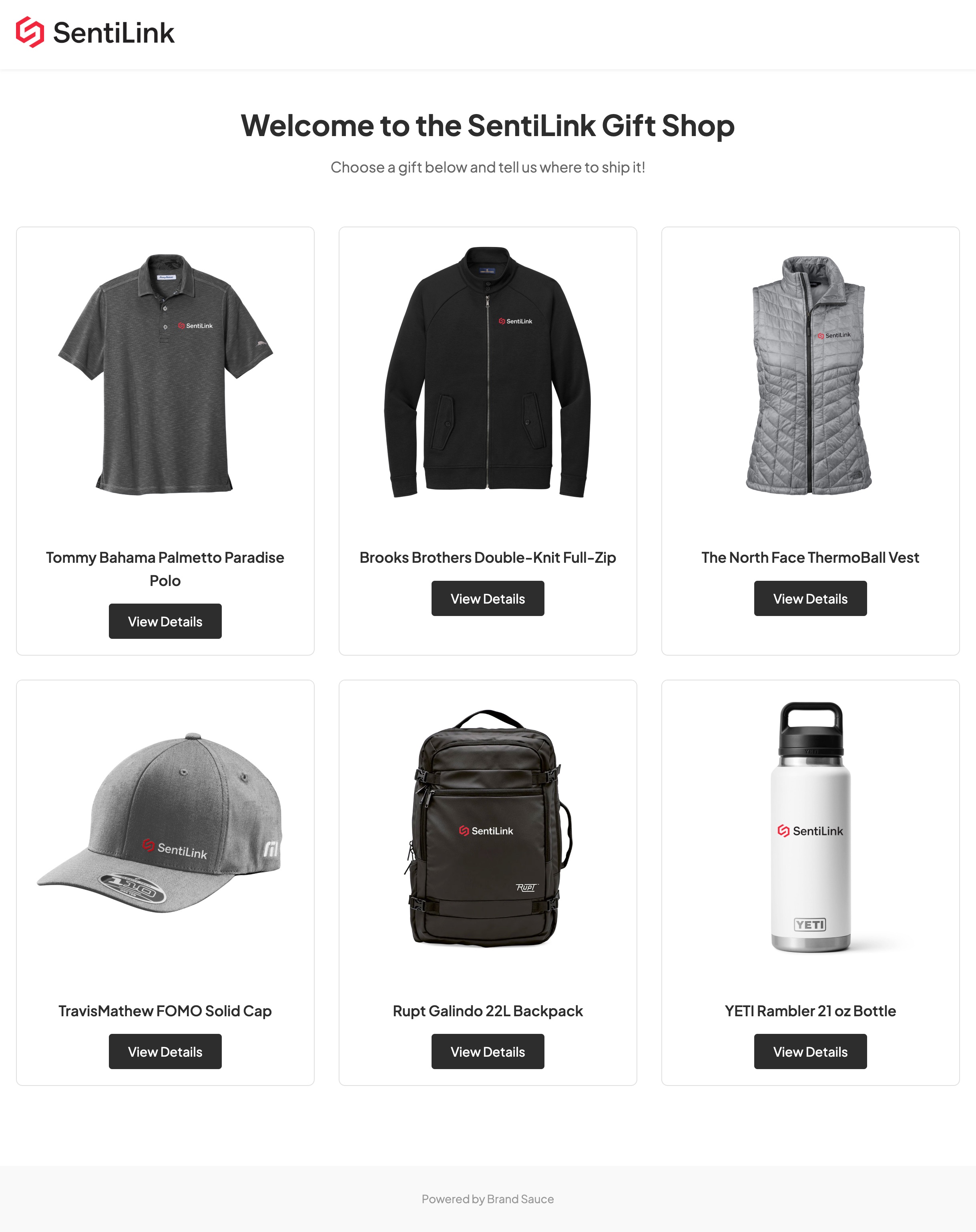 Sentilink Landing Page